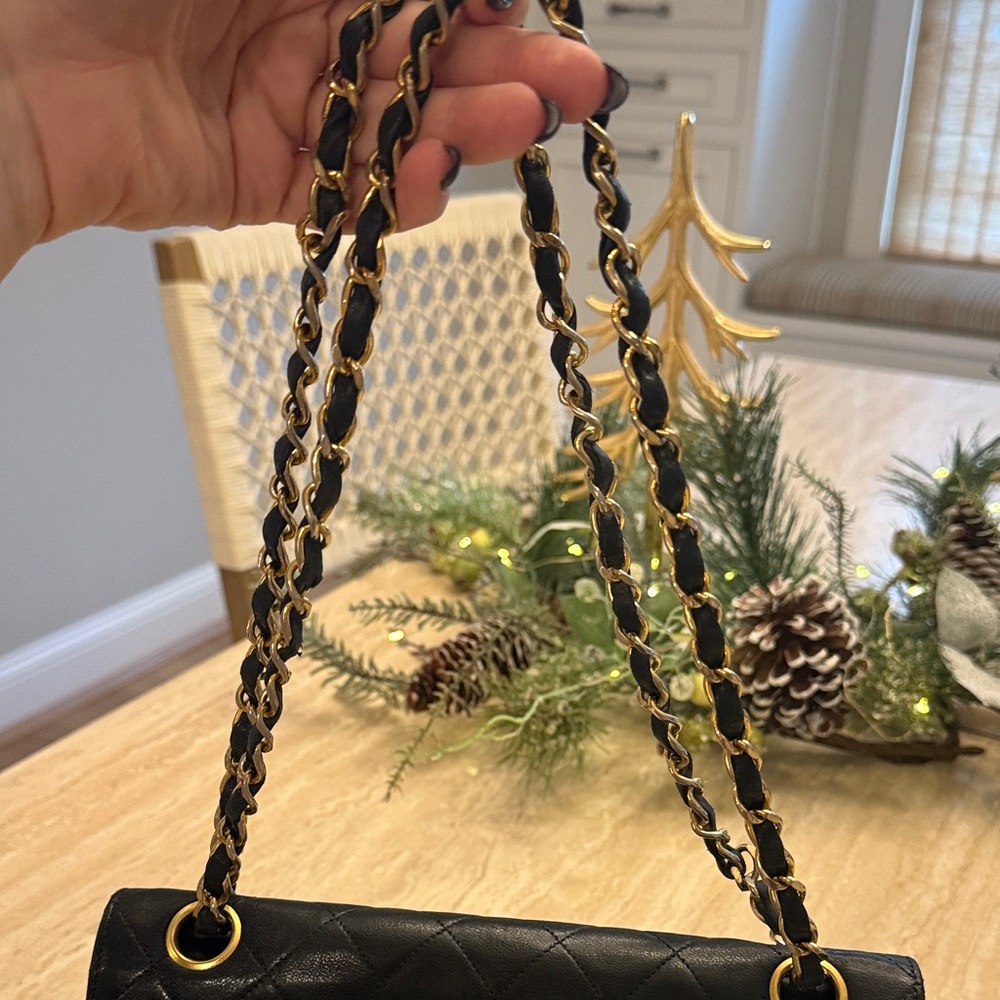 CHANEL Black Curved Flap 9” Bag - Picture 7 of 7